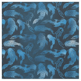 Blauer Fisch Stoff