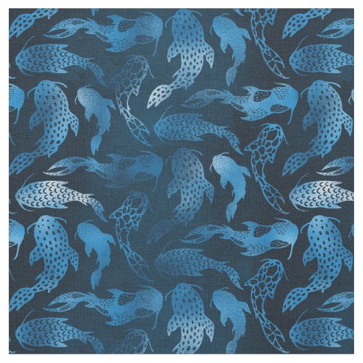 Blauer Fisch Stoff (Nahaufnahme)