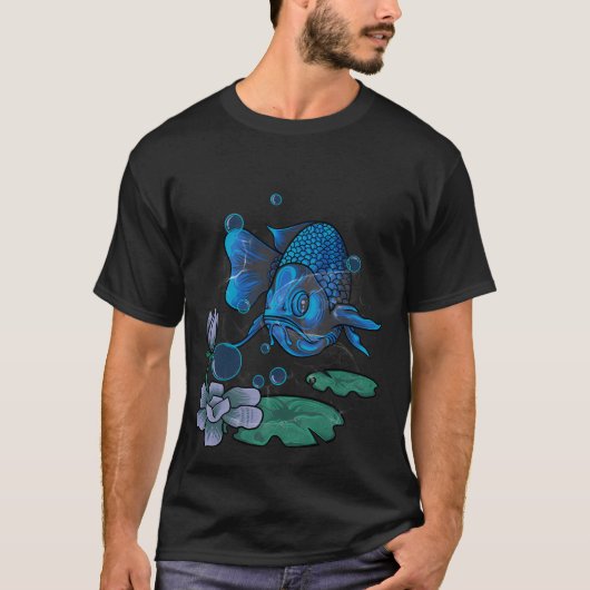 Blauer Fisch T-Shirt (Vorderseite)