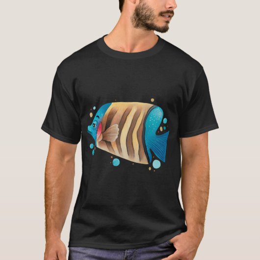 Blauer Fisch T-Shirt (Vorderseite)