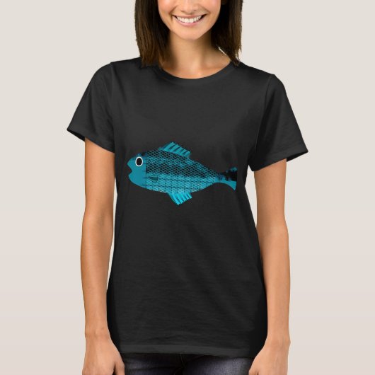 Blauer Fisch T-Shirt (Vorderseite)