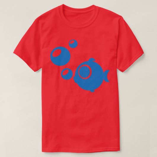 Blauer Fisch T-Shirt (Design vorne)
