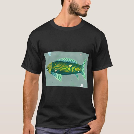 Blauer Fisch T-Shirt (Vorderseite)