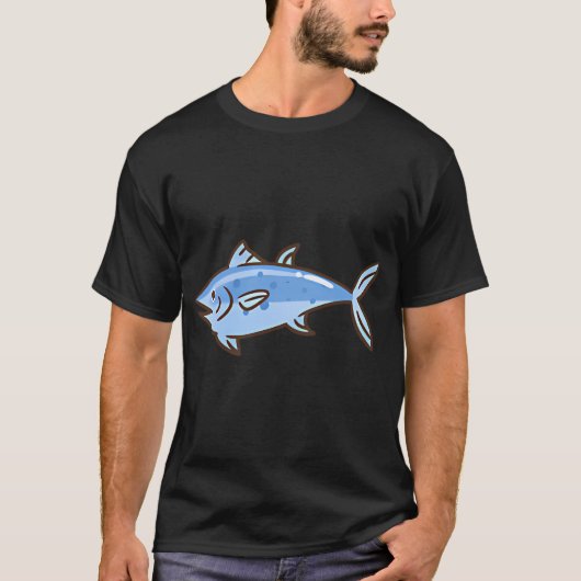 Blauer Fisch T-Shirt (Vorderseite)