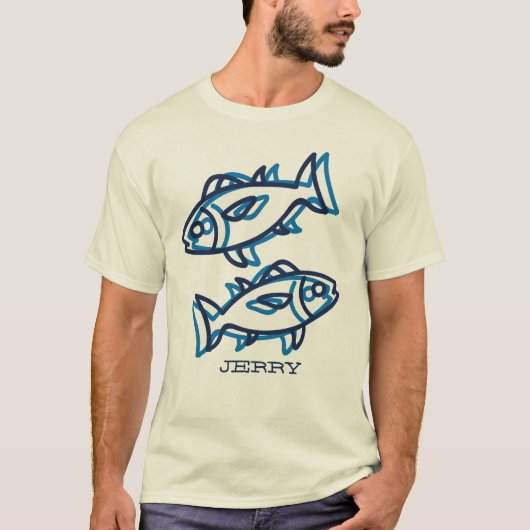 Blauer Fisch T-Shirt (Vorderseite)