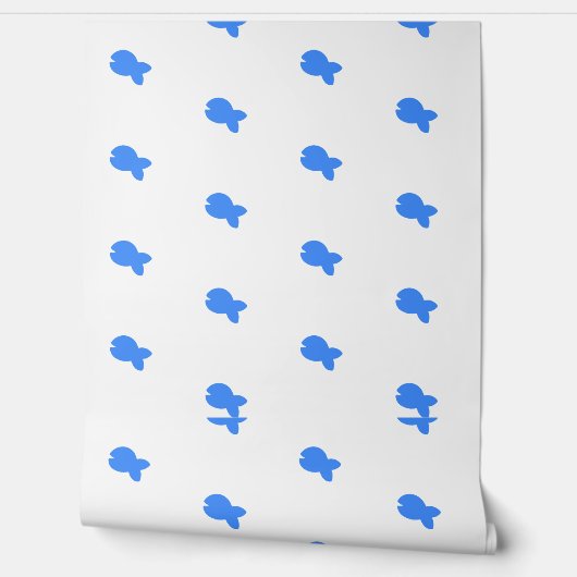 Blauer Fisch Tapete (Abrollen)