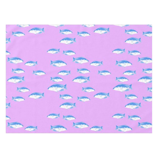 Blauer Fisch Tischdecke (Vorderseite (Horizontal))