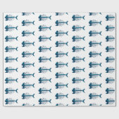Blauer Fischknochen Geschenke Wrap jedes Mal Geschenkpapier (Flach)