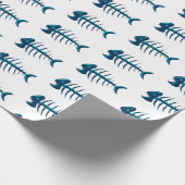 Blauer Fischknochen Geschenke Wrap jedes Mal Geschenkpapier (Ecke)