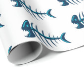 Blauer Fischknochen Geschenke Wrap jedes Mal Geschenkpapier (Rolleneckpunkt)