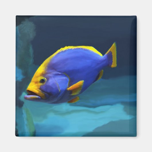 Blauer Fischmagnet Magnet (Vorne)