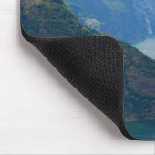 Blauer Fjord-Traum Mousepad (Ecke)