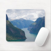 Blauer Fjord-Traum Mousepad (Mit Mouse)