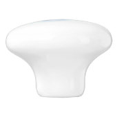 Blauer Flachband-Keramik Türknopf Keramikknauf (Seitenansicht)