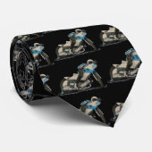 Blauer flacher Bahn-u. Krawatte (Gerollt)