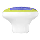 Blauer Flachs #1 Keramikknauf (Seitenansicht)