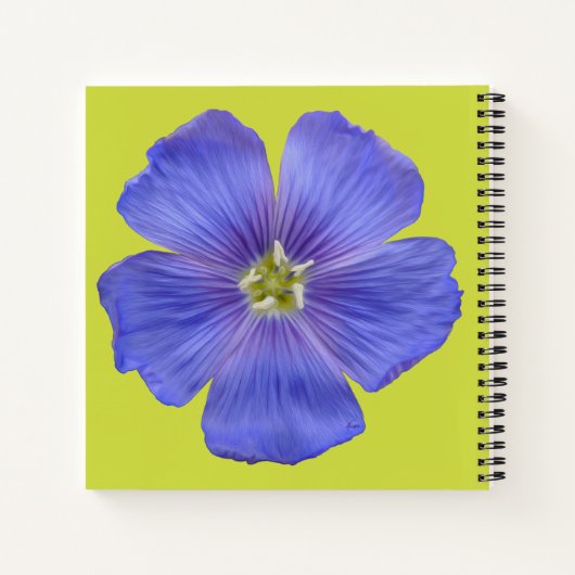 Blauer Flachs #1 Notizblock (Rückseite)