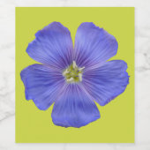 Blauer Flachs #1 Weinetikett (Einzelnes Label)