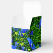 Blauer Flachs-Linum-Blume-SQUARE-FELD Geschenkschachtel (Geöffnet)
