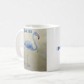 Blauer Flamingo mit Perlen-Tasse Kaffeetasse (Vorderseite Links)