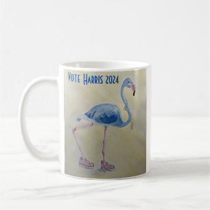 Blauer Flamingo mit Perlen-Tasse Kaffeetasse
