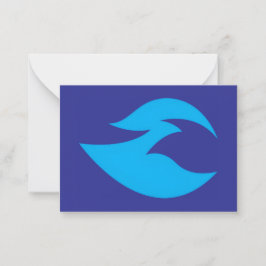 Blauer Flammenfleckenkarte ignorieren Mitteilungskarte