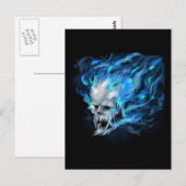 Blauer Flammenskanal Postkarte (Vorne/Hinten)