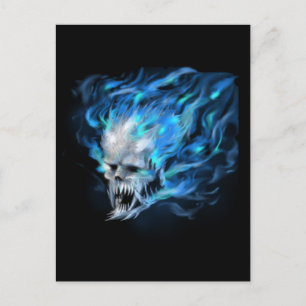 Blauer Flammenskanal Postkarte