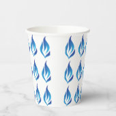 Blauer Flammenstrahl behalten Pappbecher (Links)