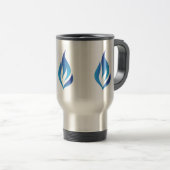 Blauer Flammenstrahl behalten Reisebecher (VorderseiteRechts)