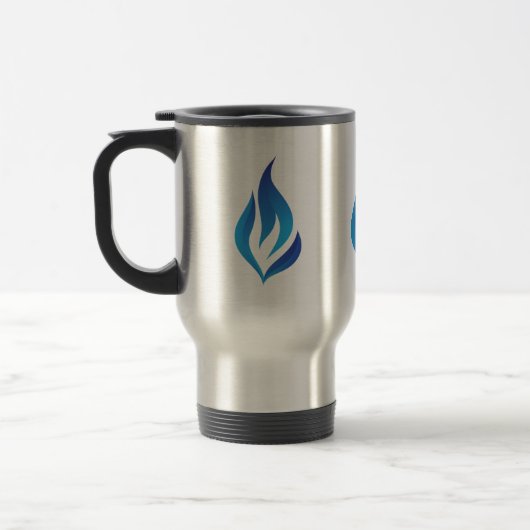 Blauer Flammenstrahl behalten Reisebecher (Links)