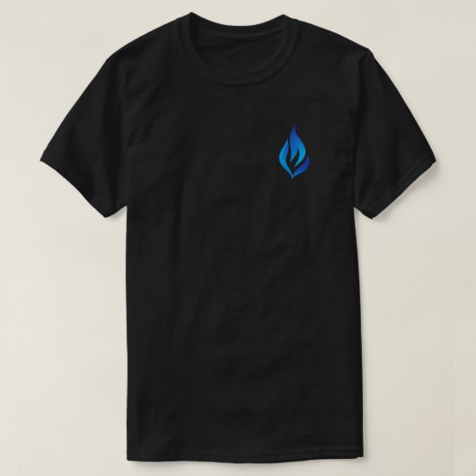 Blauer Flammenstrahl behalten T-Shirt (Design vorne)