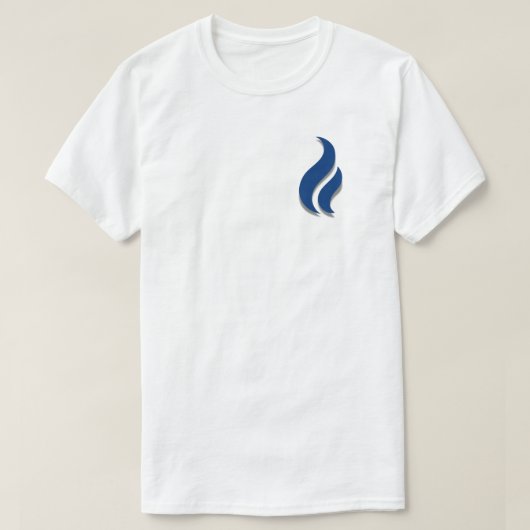 Blauer Flammenstrahl behalten T-Shirt (Design vorne)