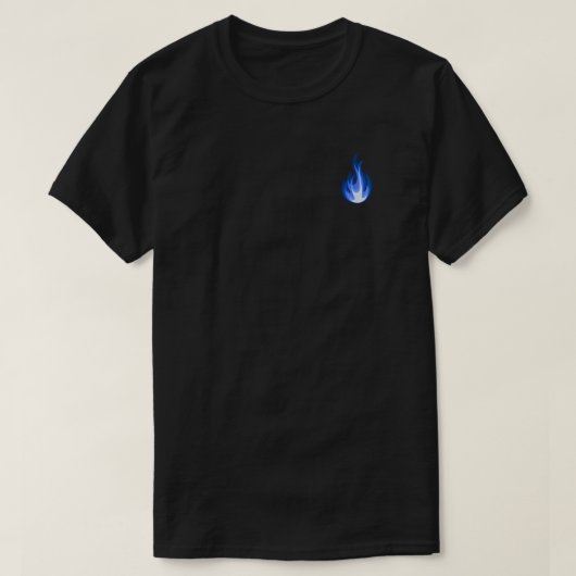 Blauer Flammenstrahl behalten T-Shirt (Design vorne)