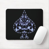 Blauer Flammkugel Skull Mousepad (Mit Mouse)