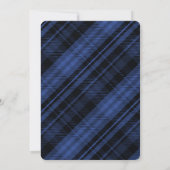 Blauer Flanell frost Firmenweihnachtsfest Einladung (Rückseite)