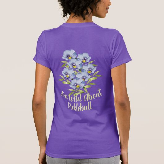 Blauer Flax Pickleball T-Shirt (Rückseite)