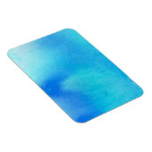 Blauer Fleck, Aquarell abstrakt Magnet (Rechte Seite)