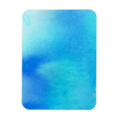 Blauer Fleck, Aquarell abstrakt Magnet (Vertikal)
