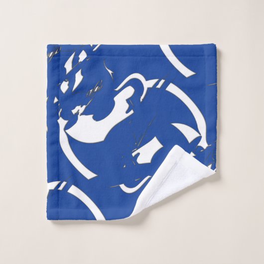 Blauer Fleck Badhandtuch Set (Waschlappen)