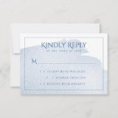 Blauer Fleck | Classic Azure Paint Stroke Smudge RSVP Karte (Vorderseite)