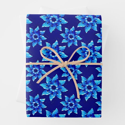 Blauer Fleck Geschenkpapier Set (Beispiel)