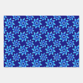 Blauer Fleck Geschenkpapier Set