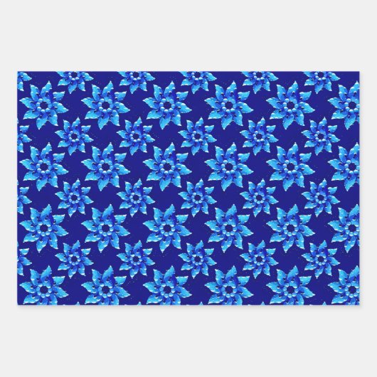 Blauer Fleck Geschenkpapier Set (Vorderseite)