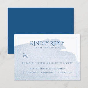 Blauer Fleck Klassische Paint Smudge - Auswahl RSVP Karte