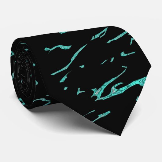 Blauer Fleck Krawatte (Gerollt)