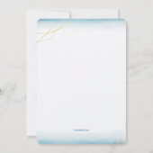 Blauer Fleck Taufe Einladung (Rückseite)