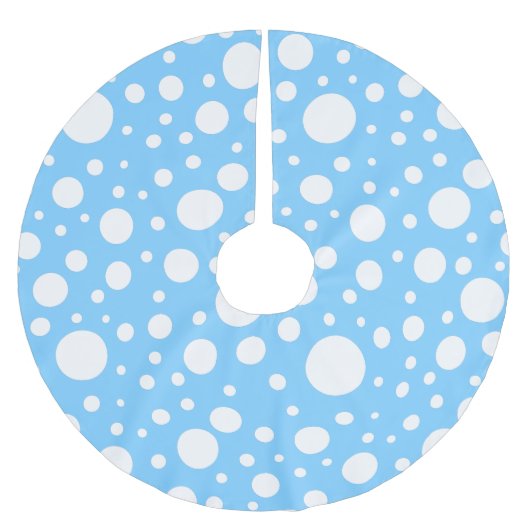 Blauer Fleckenrock Polyester Weihnachtsbaumdecke (Vorderseite)