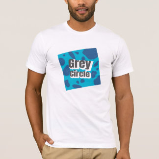 Blauer fleckiger Quadrat mit Rebellen-Vibe T-Shirt