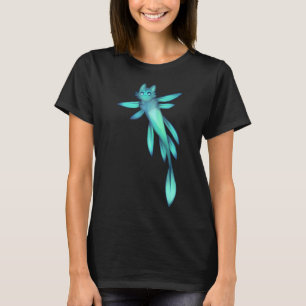 blauer fliegender Fischmarkt T-Shirt